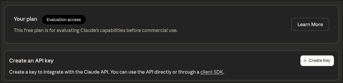 ChatStack AI Docs - Create Anthropic API key