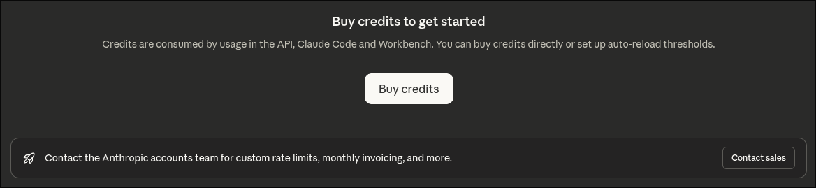 ChatStack AI Docs - How to add credits in the billing page for Anthropic