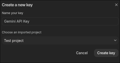 ChatStack AI Docs - Google AI Studio menu to create an API key