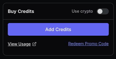 OpenRouter Add Credits Page